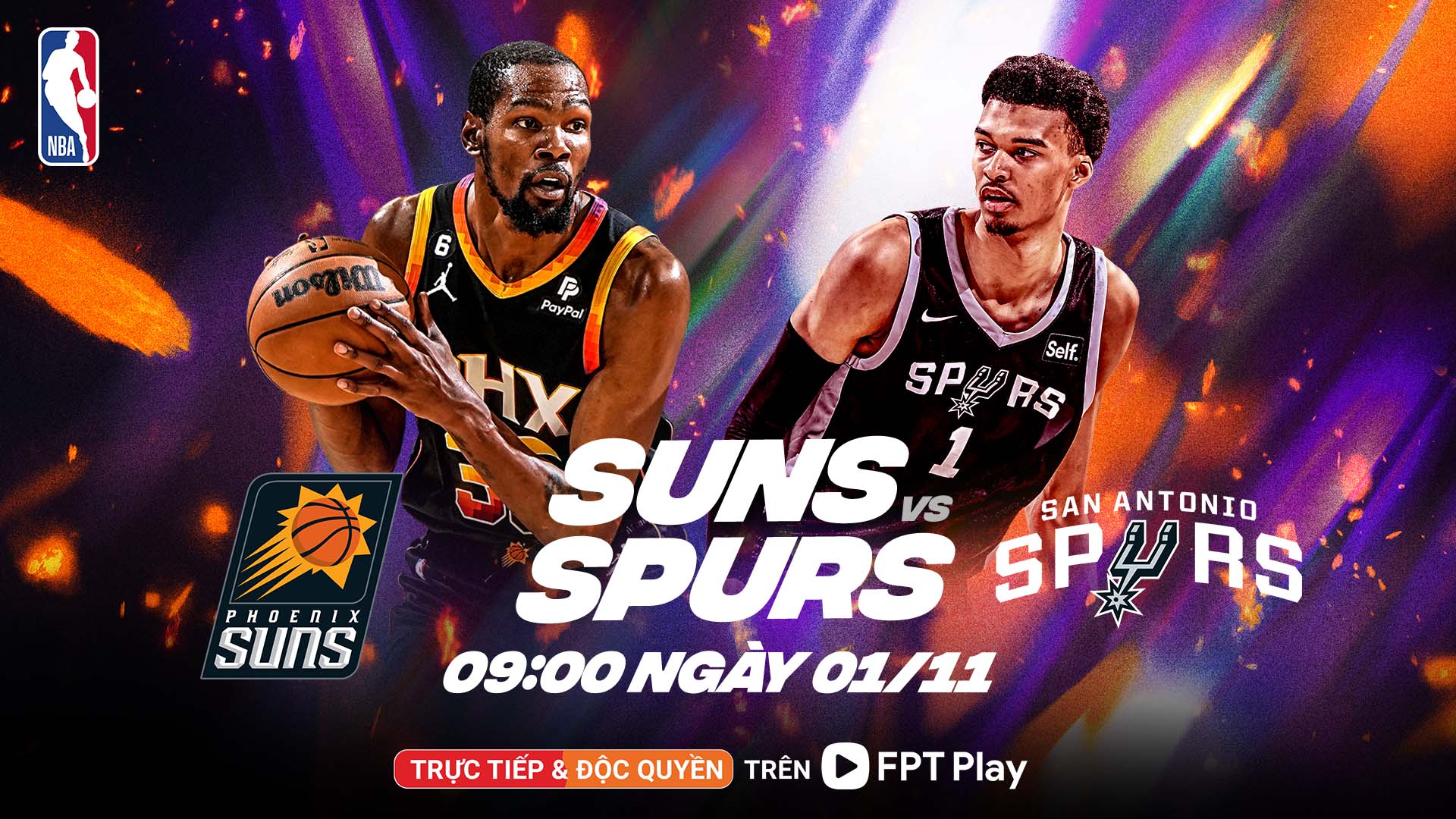 Lịch Thi Đấu NBA Phoenix Suns - San Antonio Spurs