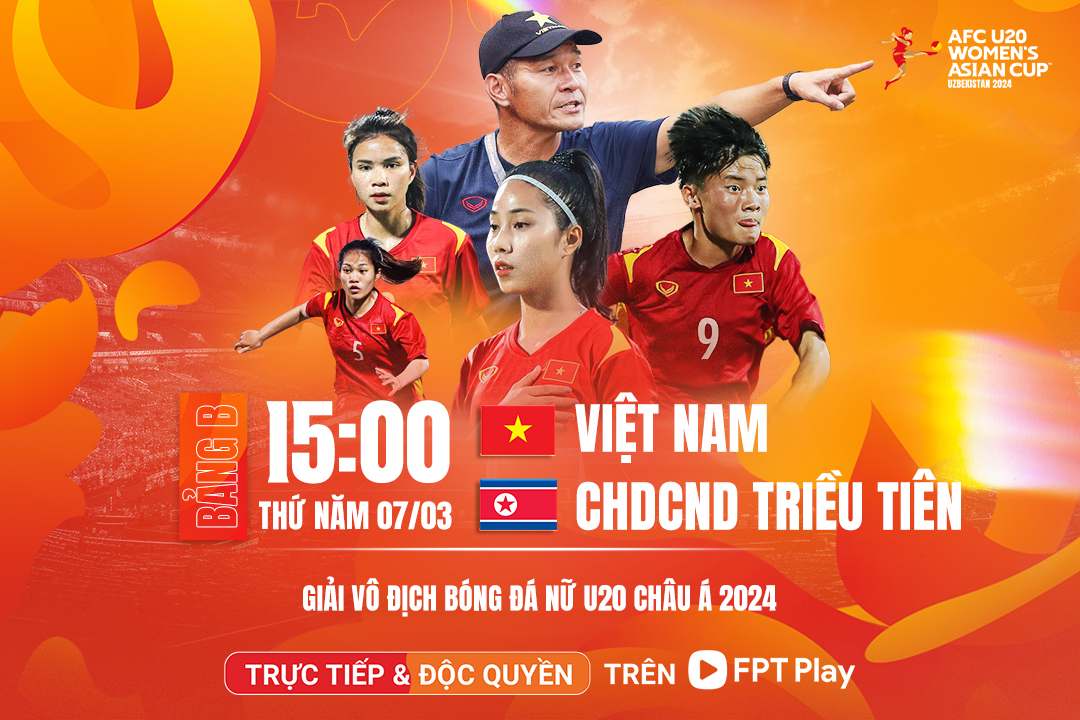 Trực tiếp U20 nữ Việt Nam - U20 nữ CHDCND Triều Tiên