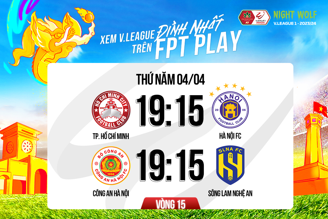 Trực Tiếp V.League 1 vòng 15