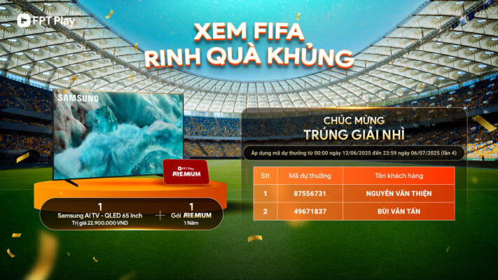 Giải nhì giải FIFA rinh quà khủng
