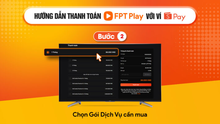 Hướng dẫn thanh toán trên FPT Play với ví Shopeepay
